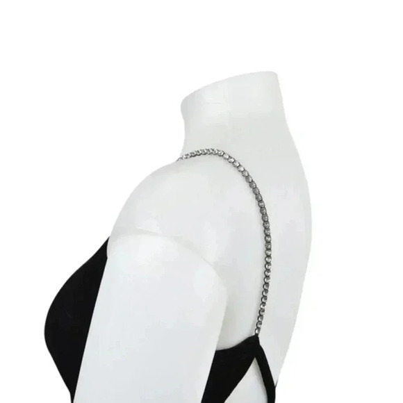 Vintage Velvet Maxi Dress Backless Crisscross Straps Formal Bodycon Size 10 - Picture 5 of 12